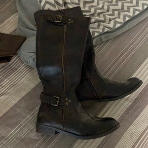 Brown Knee High Riding Boots - Size 7